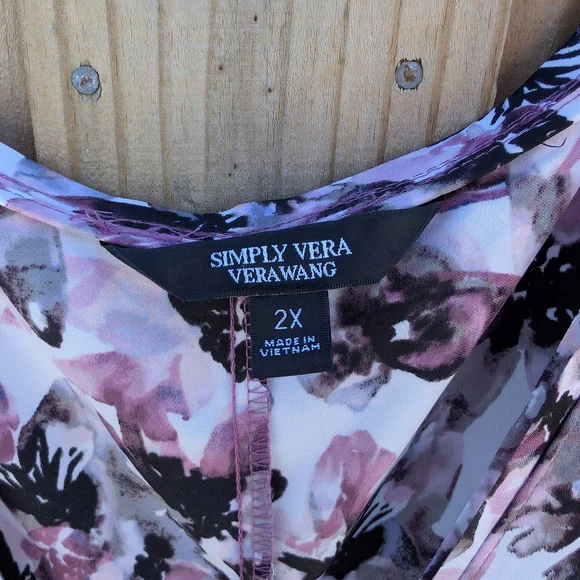 Simply Vera By Vera Wang Sleeveless Blouse W/ Asymmetrical Hem! Size 2X! - Picture 2 of 5